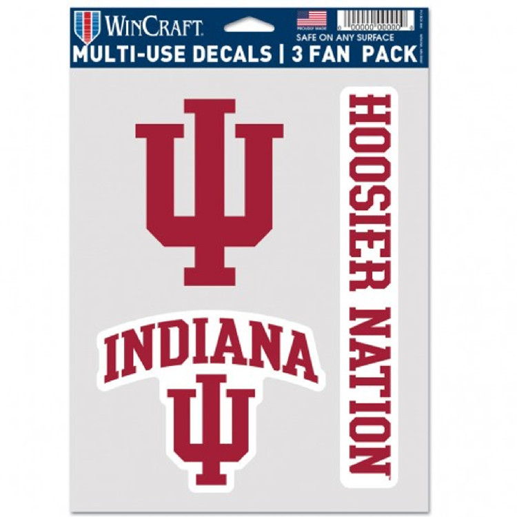 Indiana Hoosiers Decal Multi Use Fan 3 Pack