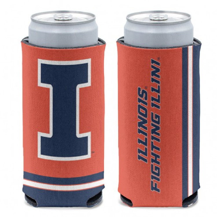 Illinois Fighting Illini Can Cooler Slim Can Design