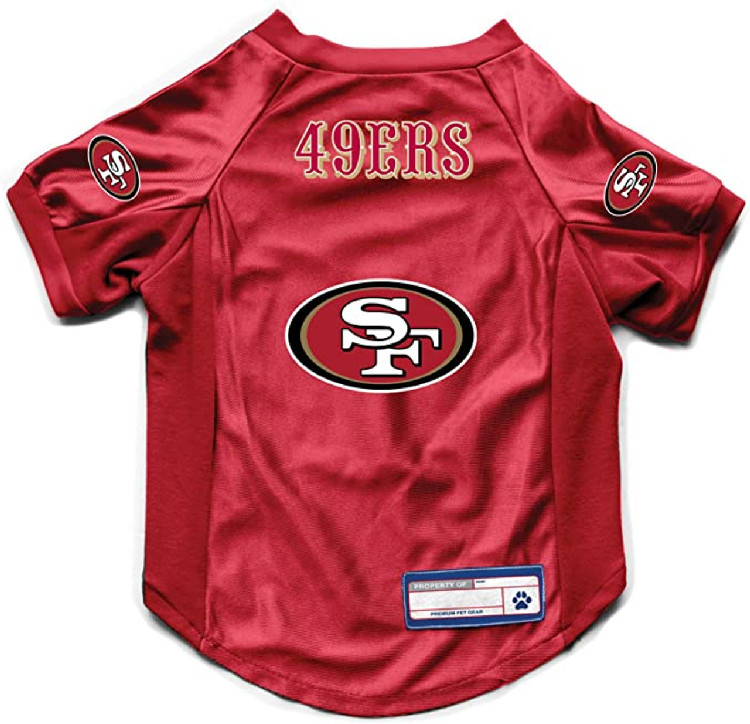 San Francisco 49ers Pet Jersey Stretch Size M