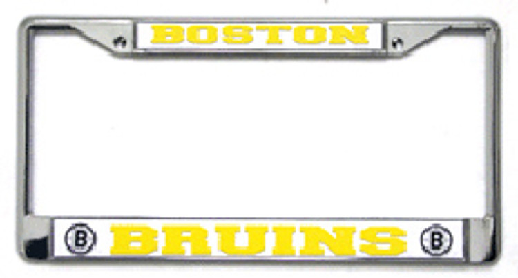 Boston Bruins License Plate Frame Chrome