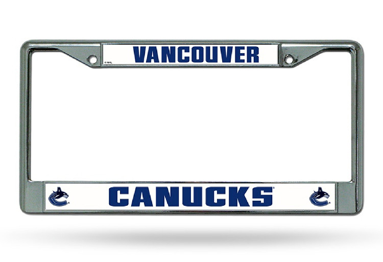 Vancouver Canucks License Plate Frame Chrome