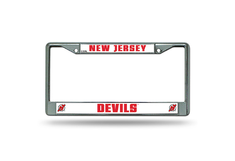 New Jersey Devils License Plate Frame Chrome