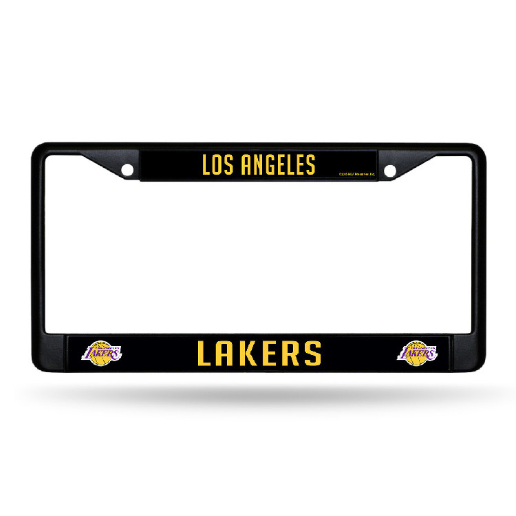 Los Angeles Lakers License Plate Frame Chrome Black