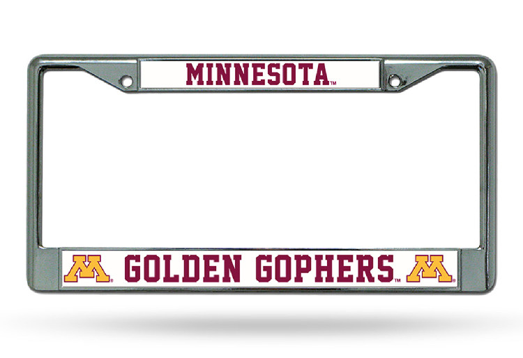 Minnesota Golden Gophers License Plate Frame Chrome