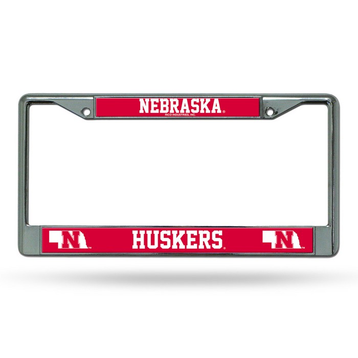 Rico Industries Nebraska Cornhuskers License Plate Frame Chrome