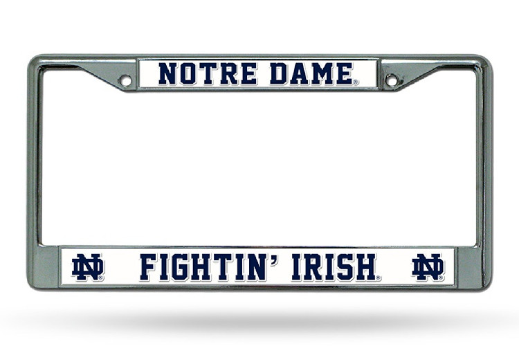 Notre Dame Fighting Irish License Plate Frame Chrome