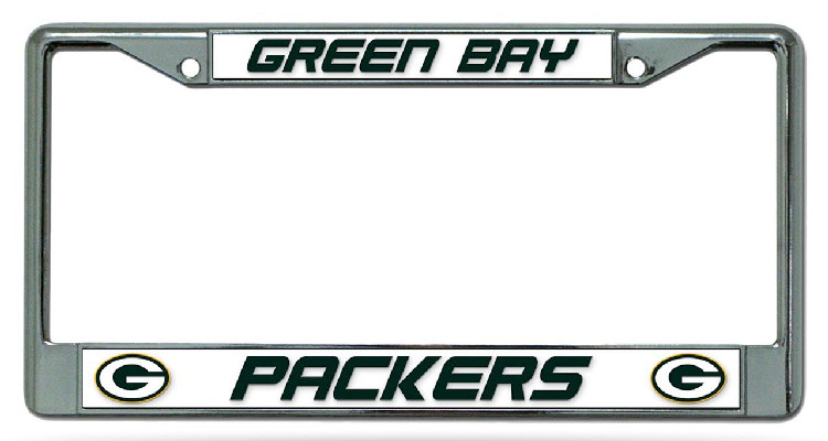 Green Bay Packers License Plate Frame Chrome