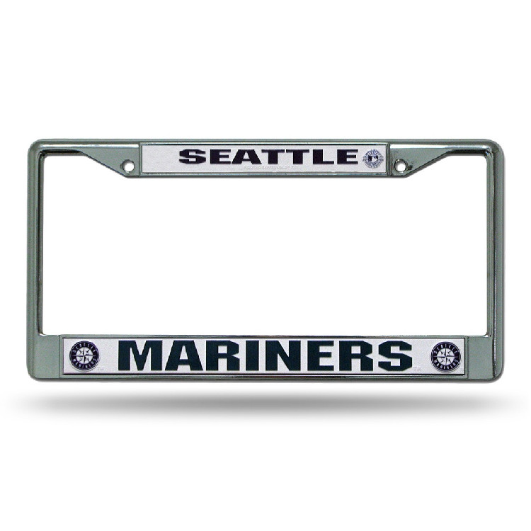 Seattle Kraken License Plate Frame Chrome Printed Insert