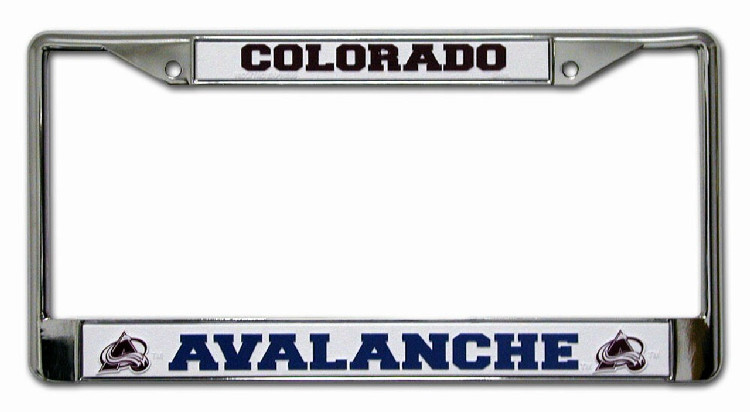 Colorado Avalanche License Plate Frame Chrome