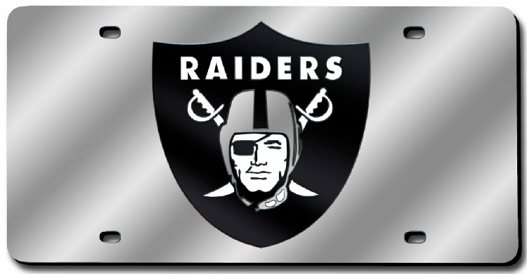 Las Vegas Raiders License Plate Laser Cut Silver