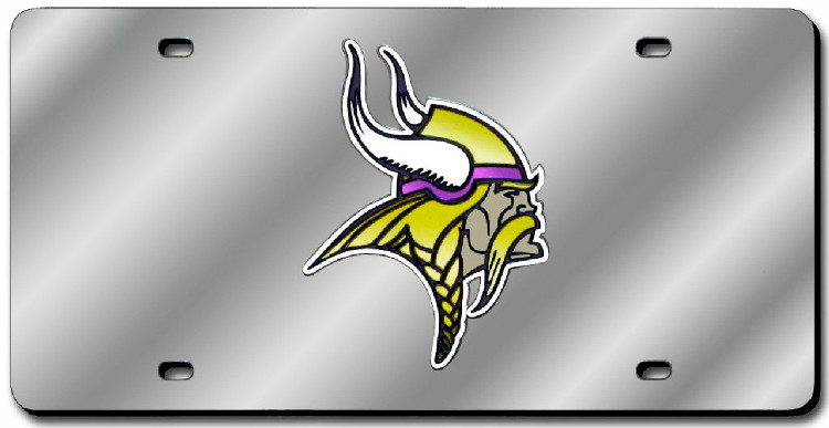 Minnesota Vikings License Plate Laser Cut Silver