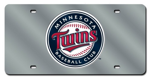 Rico Industries Minnesota Twins License Plate Laser Cut Silver -