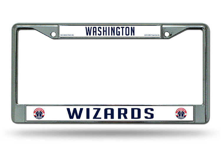 Washington Wizards License Plate Frame Chrome