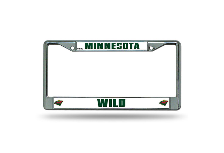 Minnesota Wild License Plate Frame Chrome