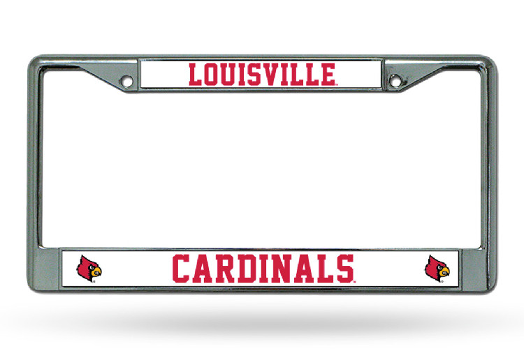 Louisville Cardinals License Plate Frame Chrome