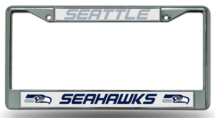 Seattle Seahawks License Plate Frame Chrome