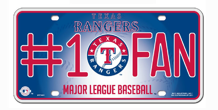 Texas Rangers License Plate #1 Fan