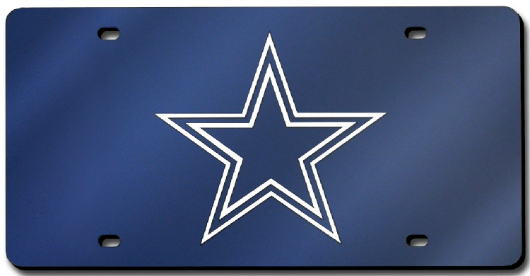 Dallas Cowboys License Plate Laser Cut Navy