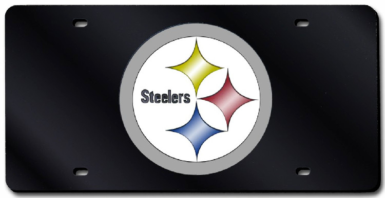 Pittsburgh Steelers License Plate Laser Cut Black