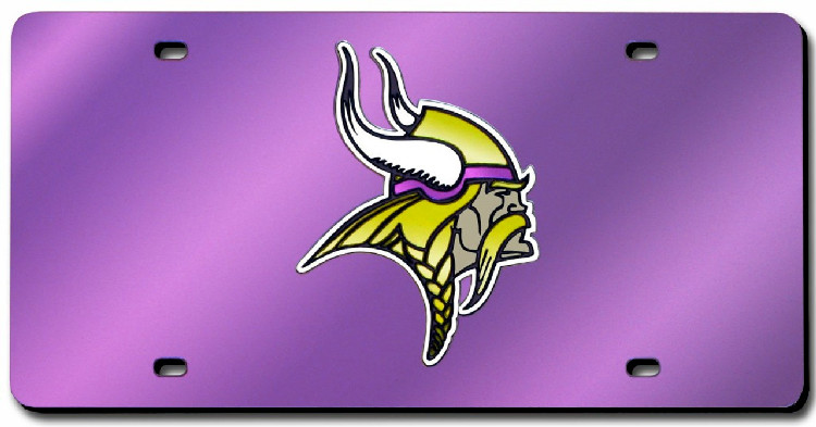 Minnesota Vikings Laser Cut Purple License Plate