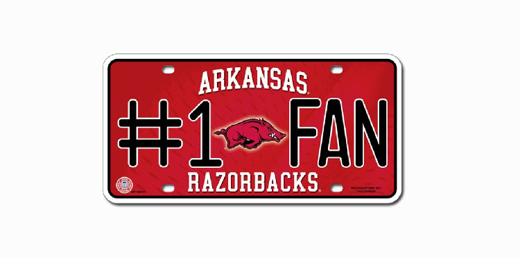 Arkansas Razorbacks License Plate #1 Fan