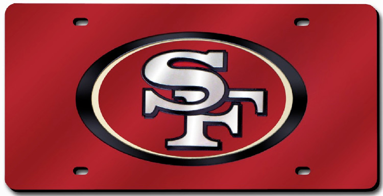 San Francisco 49ers License Plate Laser Cut Red