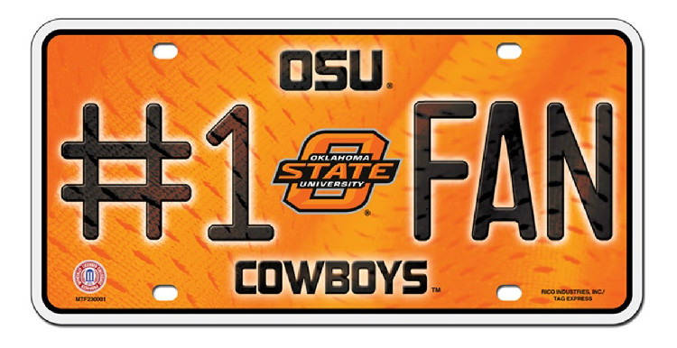 Oklahoma State Cowboys License Plate #1 Fan