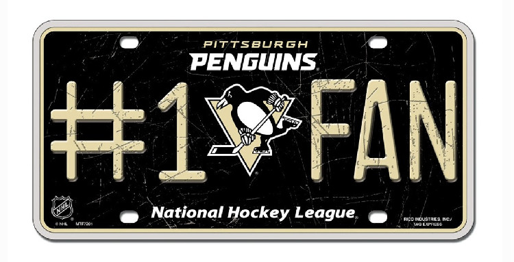 Pittsburgh Penguins License Plate  - #1 FAN