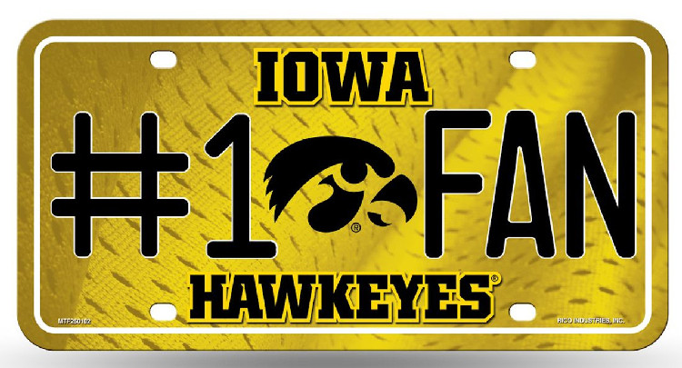 Iowa Hawkeyes License Plate #1 Fan