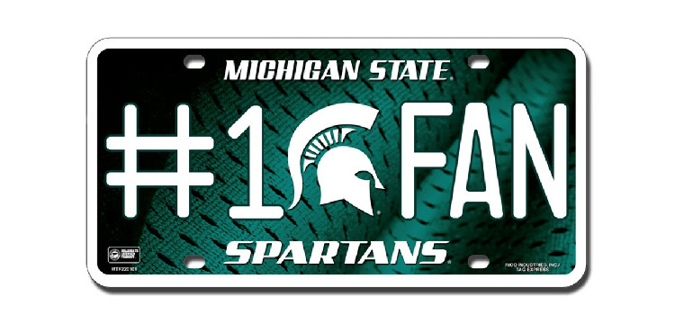 Michigan State Spartans License Plate #1 Fan