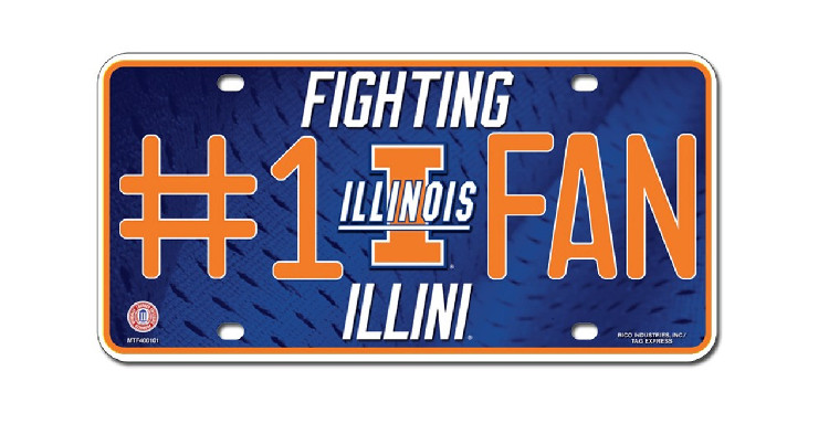 Illinois Fighting Illini License Plate - #1 Fan