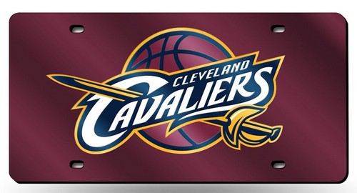 Rico Industries Cleveland Cavaliers License Plate Laser Cut Red -