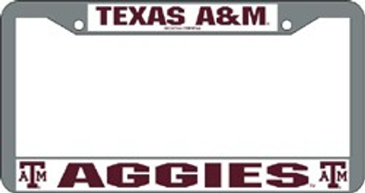 Texas A&M Aggies License Plate Frame Chrome