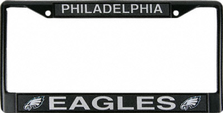 Philadelphia Eagles License Plate Frame Chrome Black