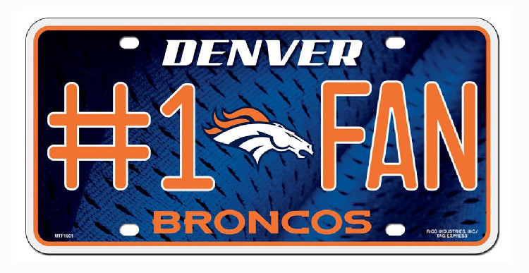 Denver Broncos License Plate #1 Fan