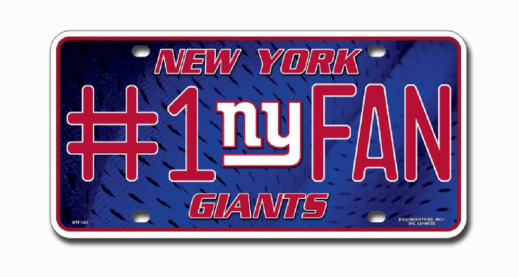 New York Giants License Plate #1 Fan