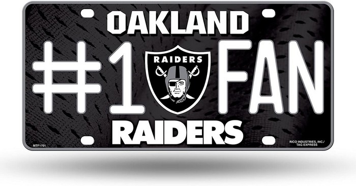 Rico Industries Oakland Raiders License Plate #1 Fan