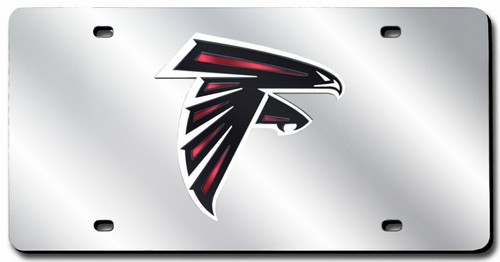 Rico Industries Atlanta Falcons License Plate Laser Cut Silver