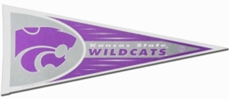 Kansas State Wildcats Pennant 12x30 Carded Rico