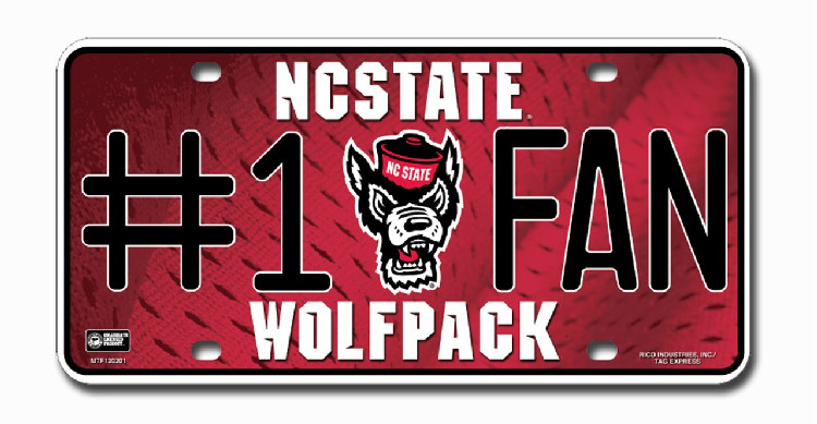 North Carolina State Wolfpack License Plate - #1 Fan