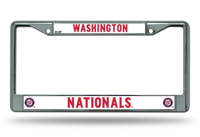 Washington Nationals License Plate Frame Chrome