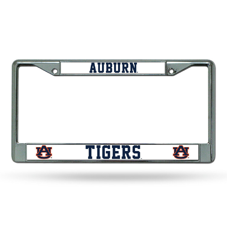 Auburn Tigers License Plate Frame Chrome