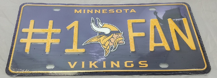 Minnesota Vikings License Plate #1 Fan