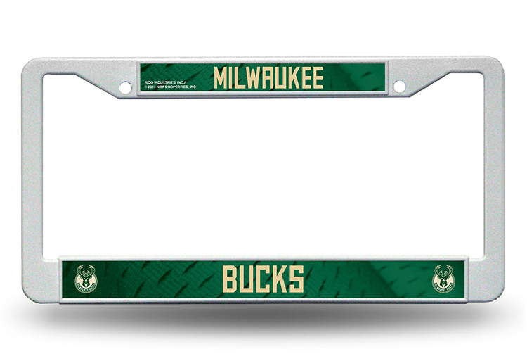 Milwaukee Bucks License Plate Frame Plastic