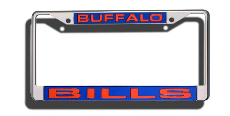 Buffalo Bills License Plate Frame Laser Cut Chrome