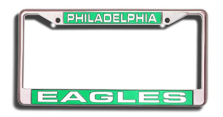 Philadelphia Eagles License Plate Frame Laser Cut Chrome