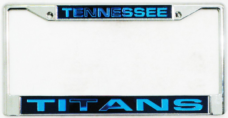 Tennessee Titans License Plate Frame Laser Cut Chrome