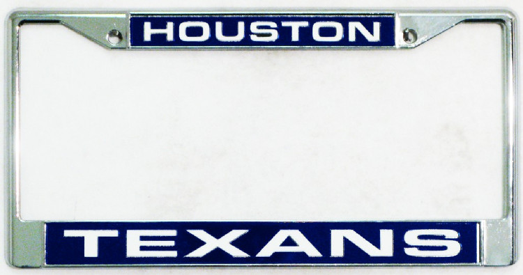 Houston Texans License Plate Frame Laser Cut Chrome