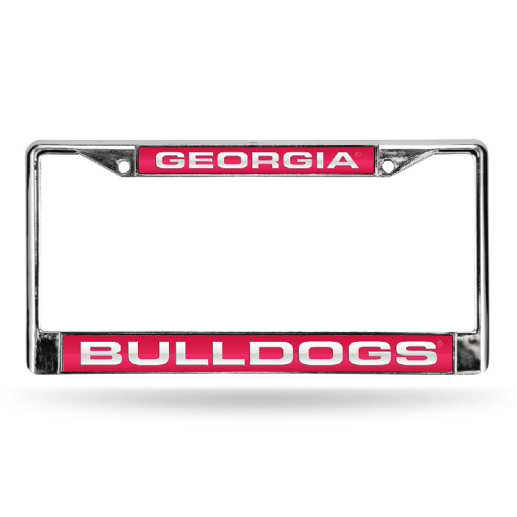 Georgia Bulldogs Laser Cut Chrome License Plate Frame