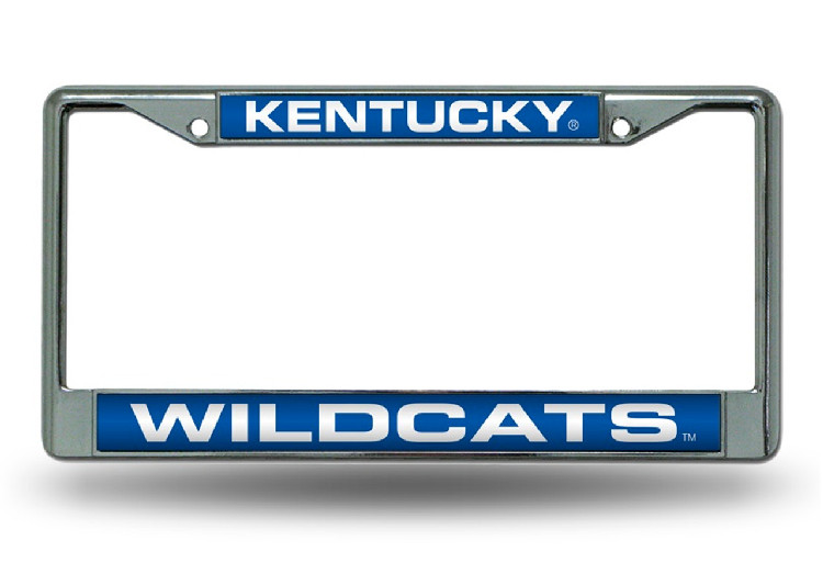 Kentucky Wildcats License Plate Frame Laser Cut Chrome